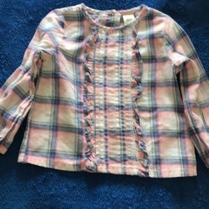 Plaid toddler blouse.